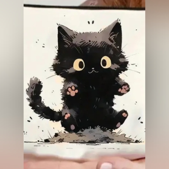 NEW Canvas makeup bag, gift bag zipper bag - Picture 2 of 2